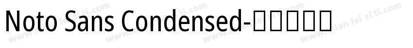 Noto Sans Condensed字体转换